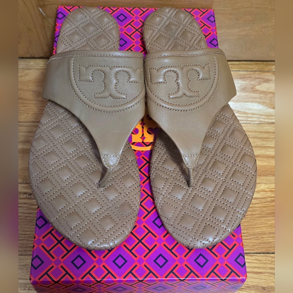 Tory Burch Logo Thong Sandals